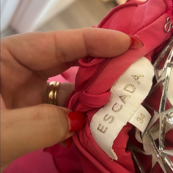 Escada Vintage Y2K Fuchsia Ruffle Formal Dress - Picture 2 of 11